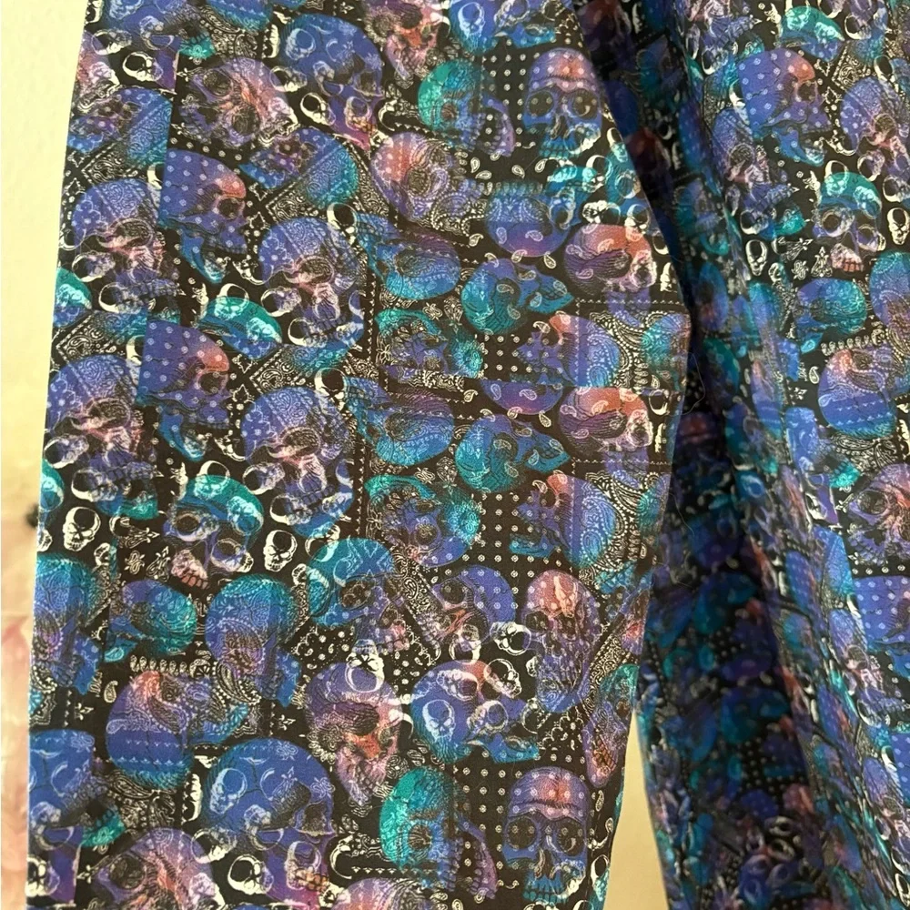 Robert Graham Campos Floral Skull Multicolor Button Down Shirt NWT M - Picture 3 of 4